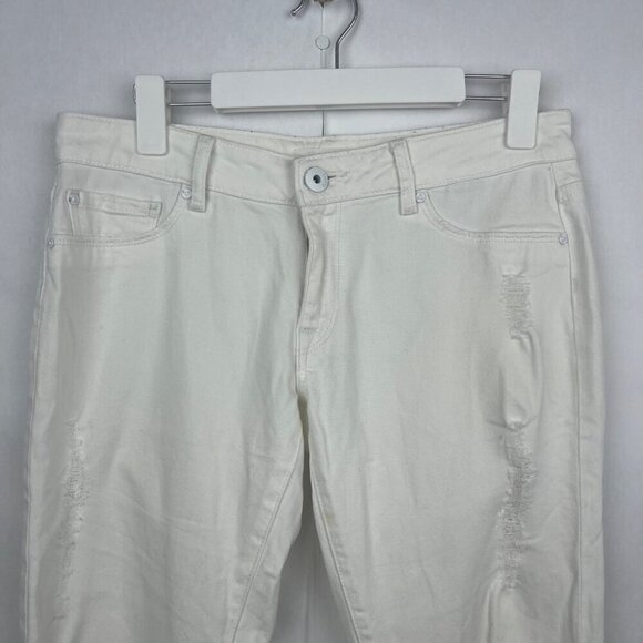 DL 1961 White Riley Cropped Boyfriend Jeans Size 27 - Picture 3 of 14